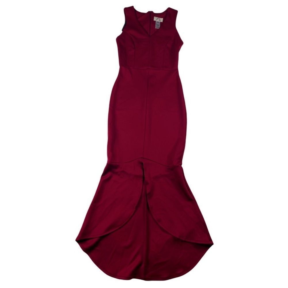 Red silky evening gown / wedding dress / prom dress
